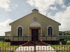 Zion Moravian Church, Antigua Churches: Outside view of the church