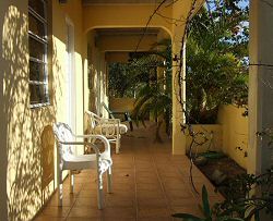 1st green villa apartments antigua - front porch of the villa rental