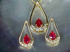 The Goldsmitty, Antigua Shopping: Ruby earring and necklace set
