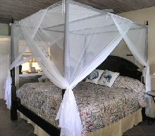 Paradise Road Mosquito Nets at Long Bay Hotel