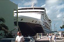 Antigua cruise ship dock ï¿½ Cruise ship arrive at St.Johns Antigua heritage quay dock, Antigua and Barbuda