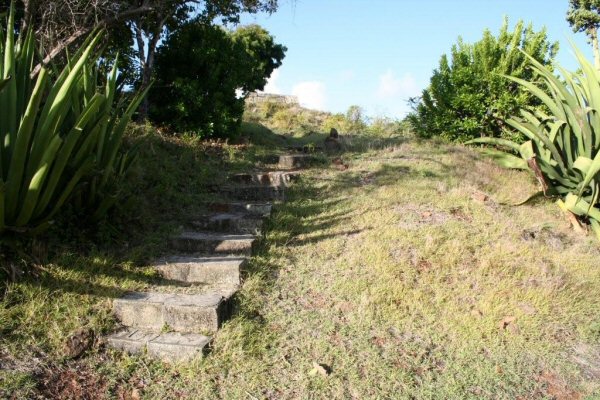 G5. Walk to the end of the point, and take the steps up to the ruins of the Fort