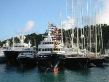 Antigua Yacht Charters ï¿½ boats at the dock, yachting in antigua